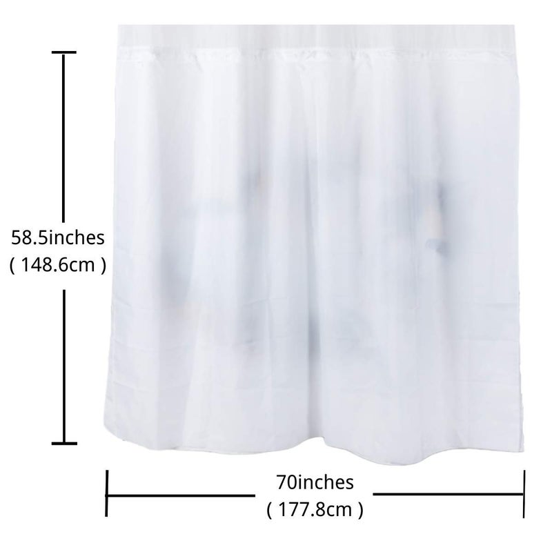 Ecoehoe Fabric Replacement Snap-in Liner with Magnets 12 Button for Hook Free Shower Curtain - Machine Washable 70'' W x 58.5''H - Image 5